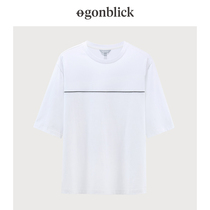 ogonblick summer short sleeve T-shirt mens round neck new base shirt mens trend brand half sleeve couple