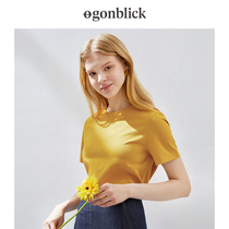 Nordic moment solid color T-shirt womens short sleeve summer new round neck loose half sleeve ins simple Joker top white