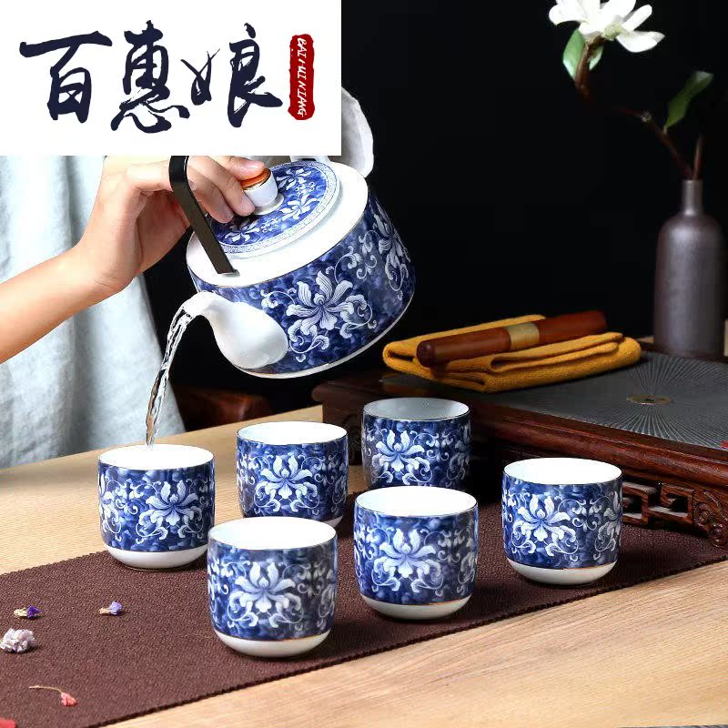 (niang icing on the cake ancient teapot kung fu tea set of a complete set of ceramic tea set tea taking of a complete set of contracted