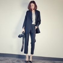 150cm short girl small suit suit OL two-piece autumn new xs size simple suit jacket t