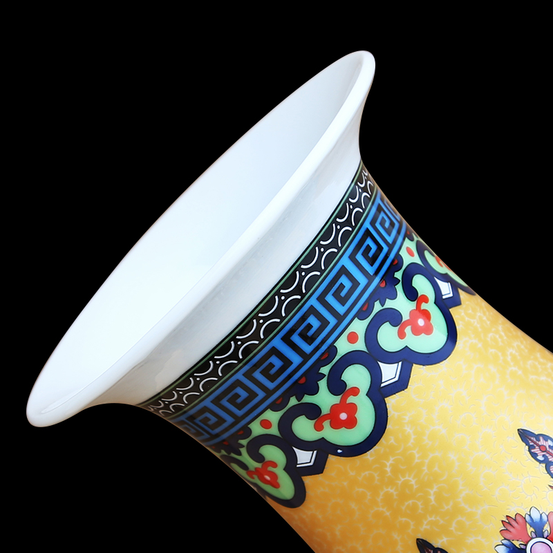 Limited edition hand - made gold big porcelain vase jingdezhen ceramic decoration crafts are household act the role ofing is tasted flower arrangement