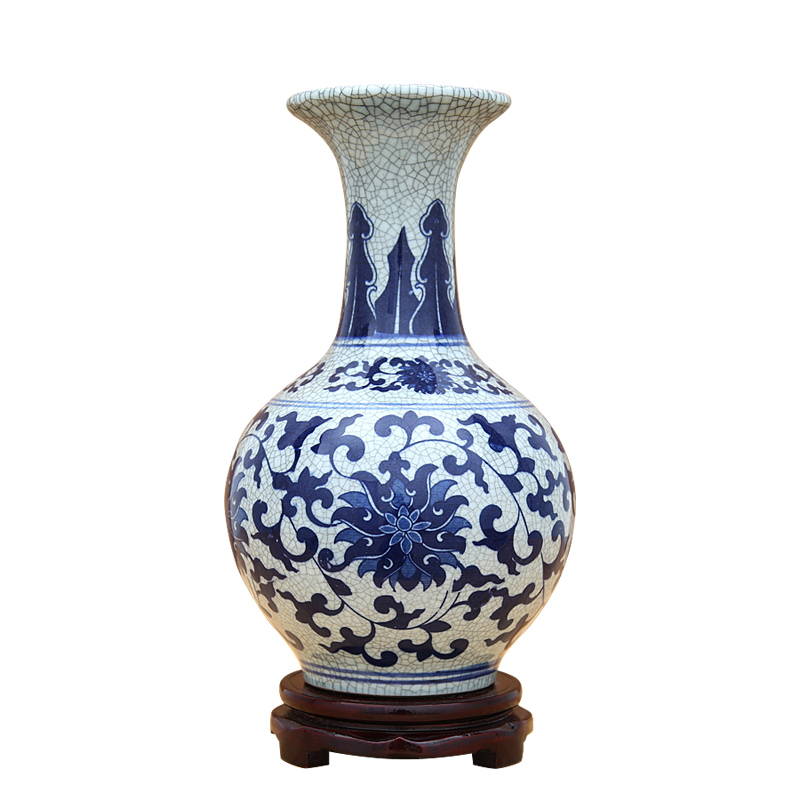 Jingdezhen ceramics large crackle vase antique decoration flower arrangement does shaft up of large vase