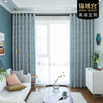 Curtain fabric 2019 new bedroom curtain blackout thickened insulation chenille light luxury curtain gauze finished custom