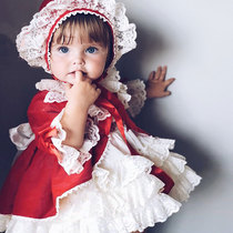Autumn Winter new Christmas Loretta Lolita Lolita Liandress girl Spanish princess dresses velvety velvet dresses