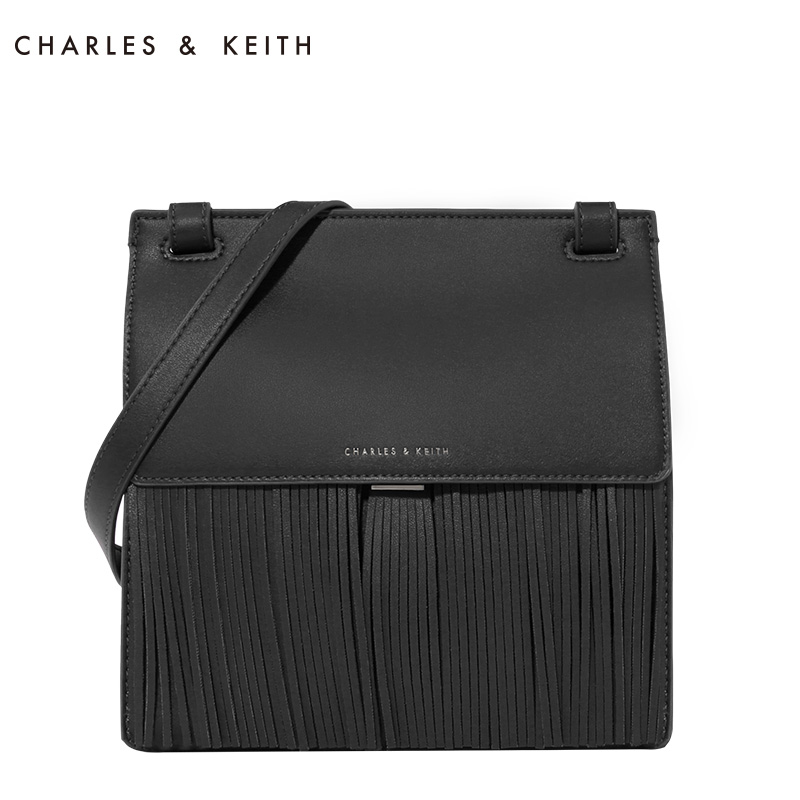 CHARLES&KEITH 单肩包 CK2-80150533 女式欧美流苏斜背挎包产品展示图2