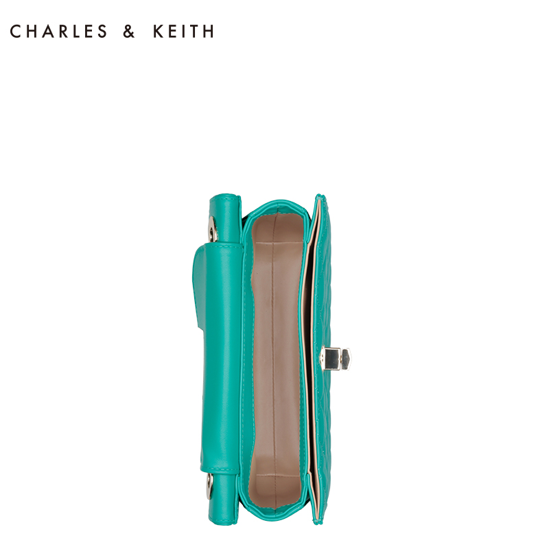 CHARLES&KEITH 女包 CK2-70700082 斜跨菱格链条包单肩手提小包产品展示图5