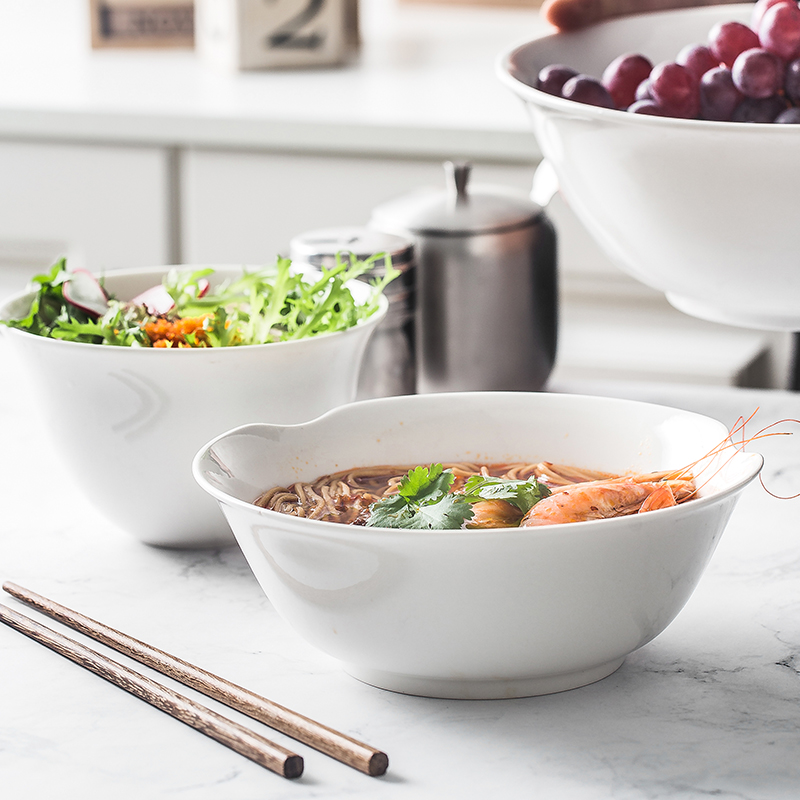 Japanese white ceramic tableware soup bowl rainbow such as bowl mercifully rainbow such always pull rainbow such use creative household with rainbow such as bowl of fruit salad bowl