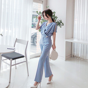 Spring and summer new Korean fashion temperament leisure professional suit elegant two piece set