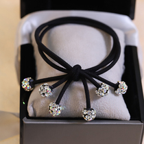 Tie hair rubber band hair ring high elastic head rope Rhinestone hair accessories net red rubber band Korean headdress simple hair rope female
