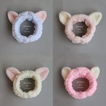 Sweet Korean cute cat ear mask Hair band childrens face wash hair band Girl little girl hair band headdress