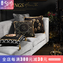 My goods ins American-style pillow sofa European-style retro pillow Light luxury cushion Bedside plush pillow cover does not contain core