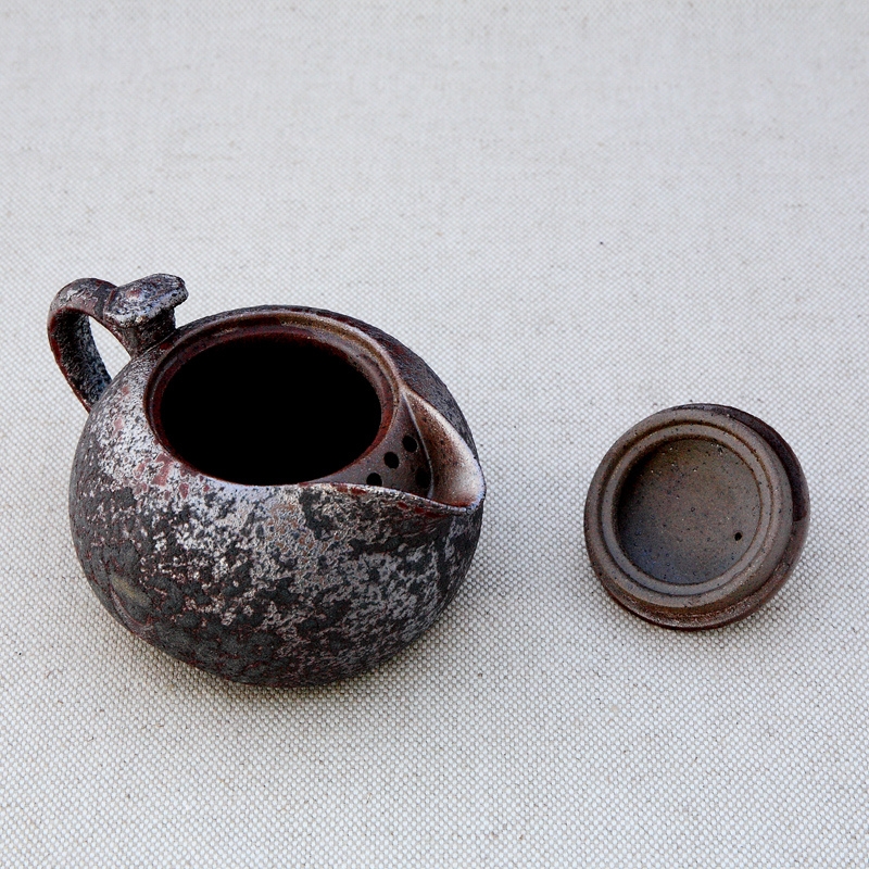 Antique rust glaze ceramic teapot tea machine manual teapot wishful pot of restoring ancient ways kung fu tea set coarse pottery pot type