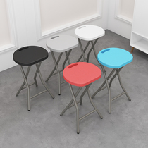 Folding stool portable home plastic small bench outdoor high stool simple spread round stool dormitory chair save space