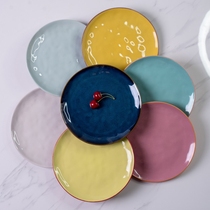 Special Price Blemish Clear Cabin Ceramic Cutlery Home Restaurant Dish Fashion West Dinner Plate Steak Pan Glaze Lower color dishes