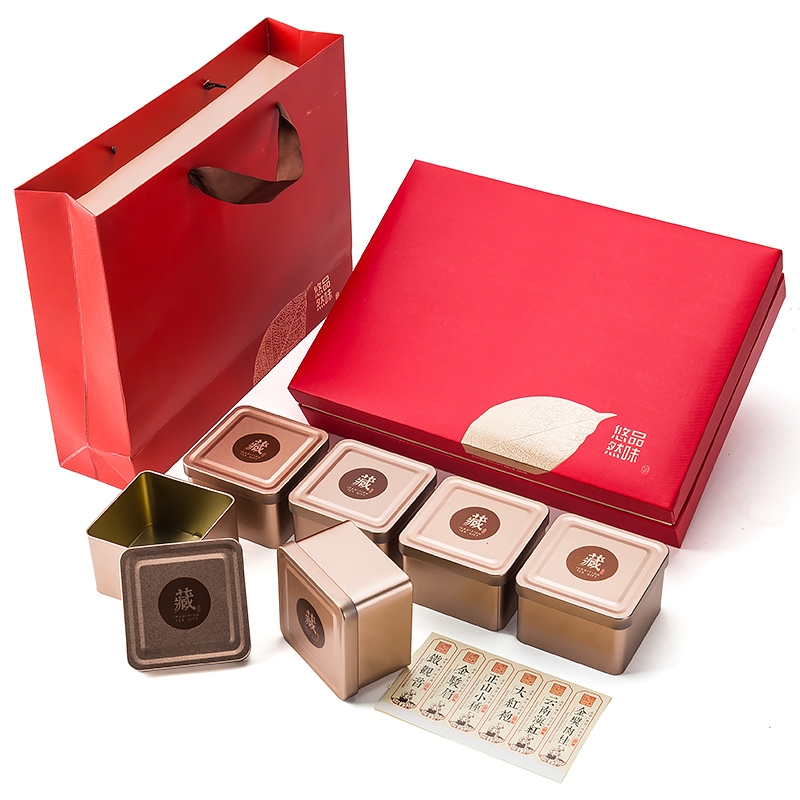 High - grade tea gift boxes, cartons is red green tea general tieguanyin tea box empty box to customize a kilo