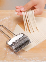 Stainless steel manual cutting device Small multi-function noodle knife Household noodle press roller knife cutting noodle artifact