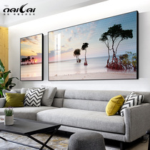 Seaview living room decorative painting creative Two-Union combination mural sofa background wall bedroom hanging painting modern simple and warm