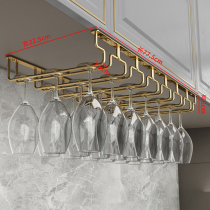 Titanium Golden 304 Creative Red Wine Glass Shelf Upside Down High Foot Cup Shelf Upscale Hanging Light Lavish Cup Shelf Home Wine Glass Shelf