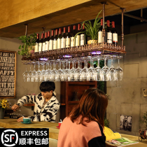 Red Wine Cup Shelf Hanging Upside Down Bar Bar Bar Counter Hanger High Foot Cup Swing Piece Creative Home Living Room Wine Cup Holder