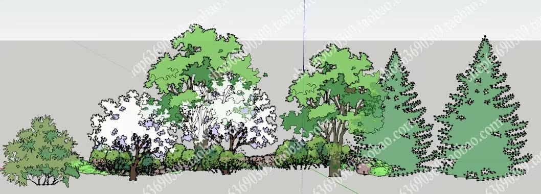 1.62g已更新园林景观植物sketchup模型库su草图大师组件设计素材