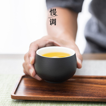 Ceramic tea cup personal special qigong tea and tea drinking cup Masters cup Single-cup male and female custom tea drinking cup