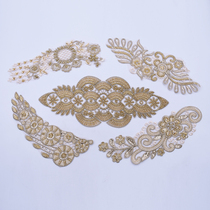 New Products Rework Bead Embroidered Fashion Qipao Wedding Dress Handsewn Baroque Style Applique G1 No Gel Embroidered Flowers