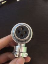 China Central servo motor power plug power cord connector connector large 4 holes with brake 6 holes