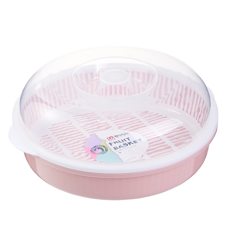 双层水果盘带盖创意塑料洗菜篮圆形沥水篮蒸笼水果篮厨房家用客厅在类目 餐饮具, 餐具, 果盆/果盘/果篮中 - 来自Buy2taobao.com提供专业的淘宝代购服务
