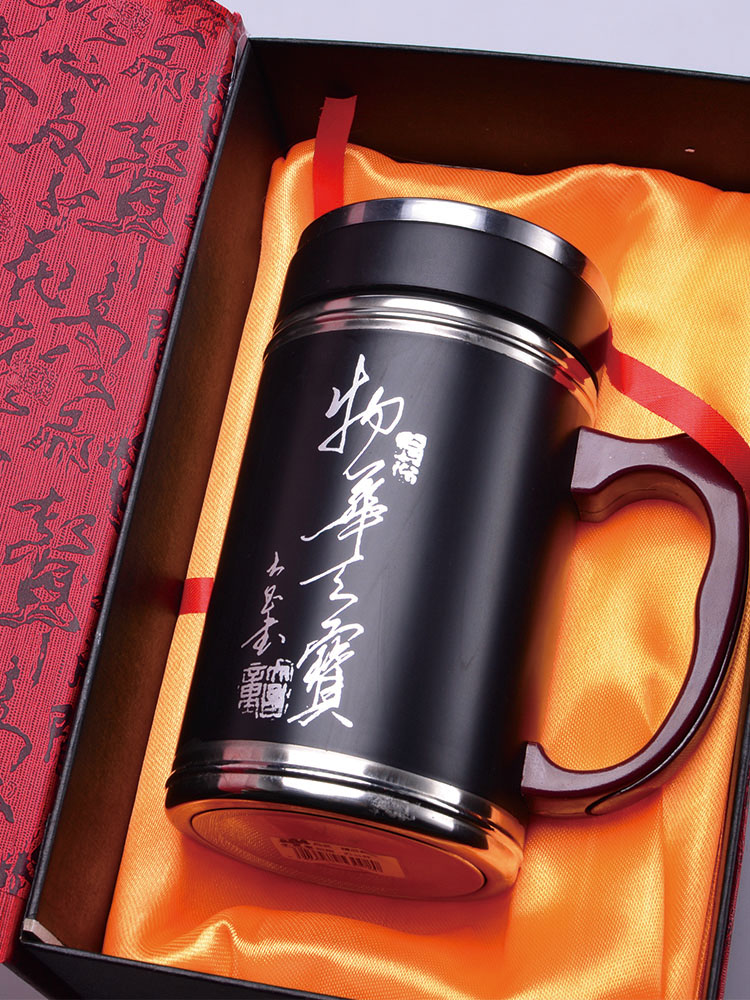 White porcelain bladder office cup big handle capacity of jingdezhen ceramics business gifts custom LOGO tea cups