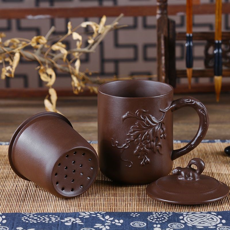 Son violet arenaceous big yixing cup with office temperature capacity of pure cover cup tea water ceramic craft master