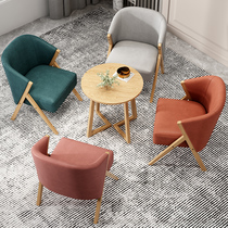 Office Sofa Tea Table Combo Suit Solid Wood Business guests in talks for leisure lounges Single minimalist Hyundai
