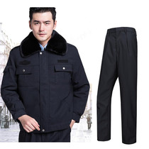 Security Winter Duty Wear Jacket Male Suit Multifunction Anti-Chill Cotton Clothing Big Code Tooling Uniform Jacket Man