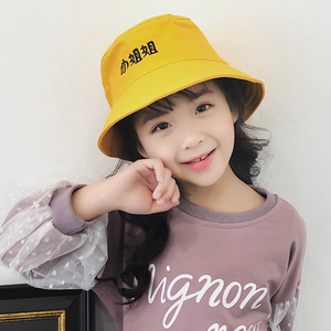 夏天宝宝棉布帽女孩儿童帽子可爱超萌男潮儿童渔夫帽薄款春秋女童