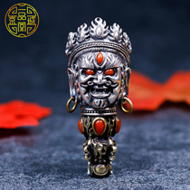 Beijing City One Pine Hall S925 Silver Huang Caijing The Three-way Buddha Head Starmoon Bodhi Moon Bodhisattva in a Handstring DIY accessories