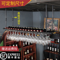 Wine rack decoration shelf European creative wine hanging household bar bar wine cabinet Creative wine glass rack