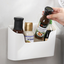 Japanese style minimalist sundries storage box wall-mounted kitchen condiment storage bathroom toilet cabinet door rack