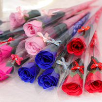 Flower plastic packaging forever flower fake flower decoration flower holiday gift flower arrangement bouquet simulation fragrance single rose