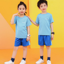 2021 children speed jersey two sets short sleeve T-shirt suit boy quick dry girl sports blue ball summer shorts thin t