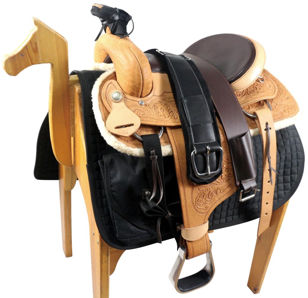 西部手工雕花鞍鞍具系列 马术用品 驭仁马具