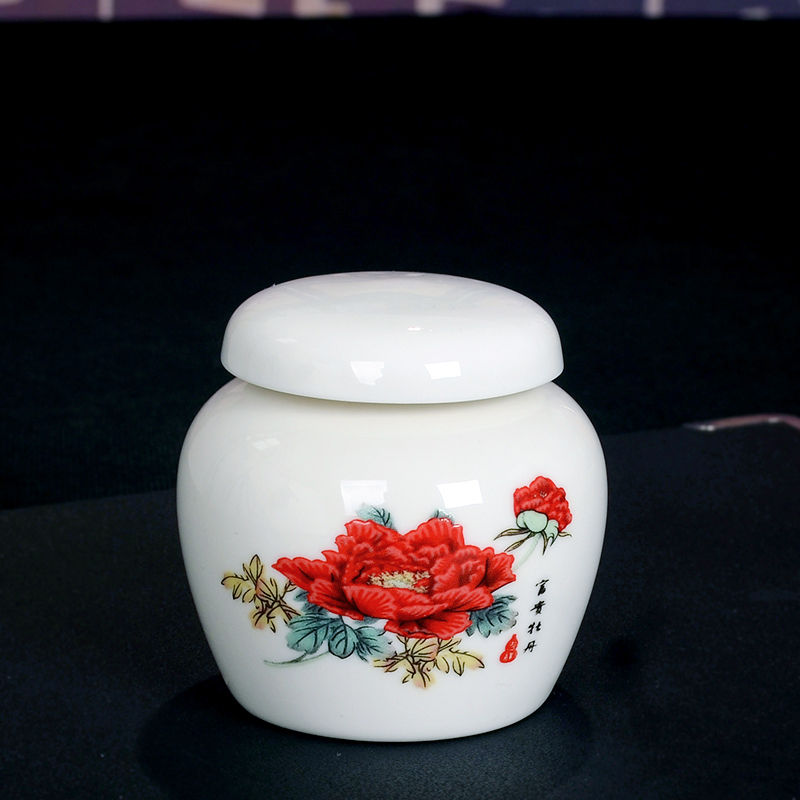 Paste pot ceramic seal plaster medicine can honey pot powder ceramic tea pot small porcelain jar