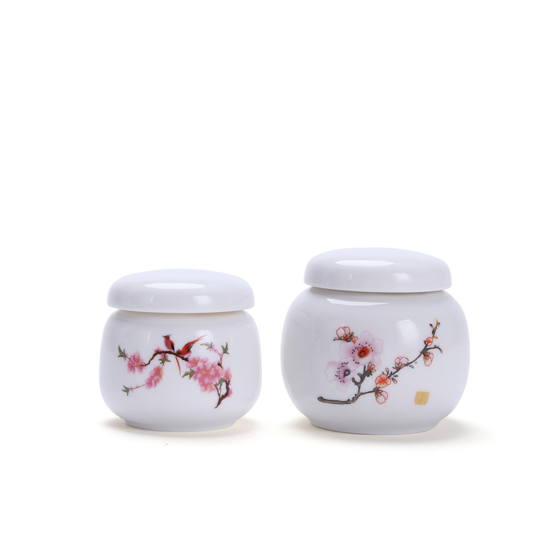 Antique cosmetics small porcelain jar jar powder frost can honey ceramic paste pot small tea pot