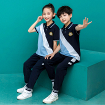 School uniform set primary school spring and summer suit British Sportswear childrens class uniforms for boys and girls graduation photo school uniform set