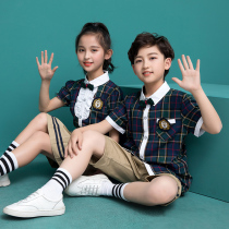 Childrens school uniforms summer new British Academy style class uniforms for boys and girls primary school graduates kindergarten uniforms