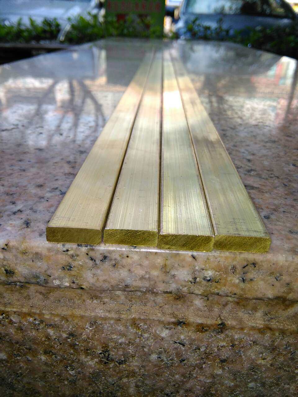 纯黄铜实心方铜 h59黄铜排 加厚地板压条 楼梯装饰防滑铜条10*5mm