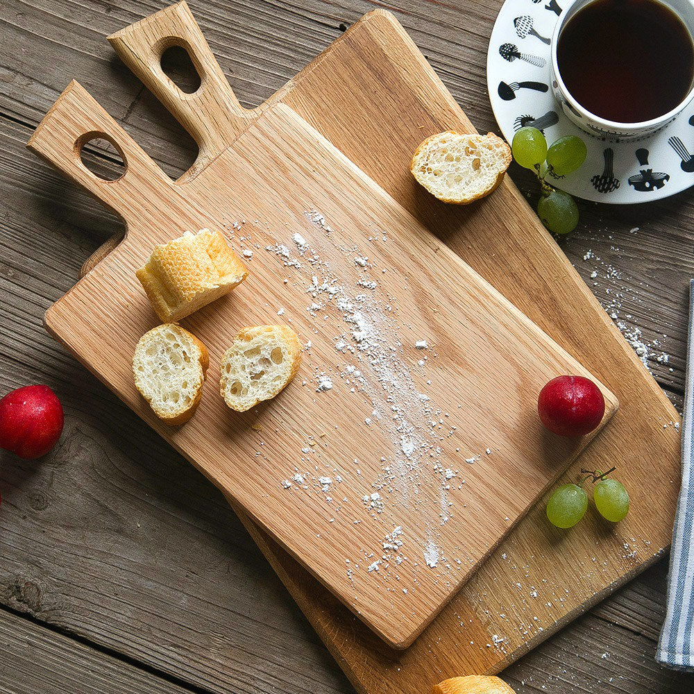 烘焙用具 橡木面包板点心板菜板无漆木砧板披萨板木托盘厨房
