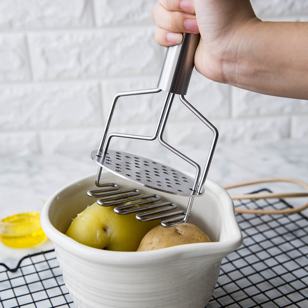 摩登主妇创意厨房工具土豆压泥器捣碎器不锈钢压制土豆红薯泥工具