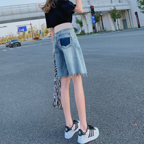 Pregnant woman pants summer shorts outside wearing thin and small child summer anti-walking light safety pants 50% denim pants summer dress