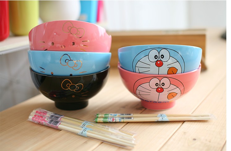 Jingdezhen ceramic creative cartoon express 7 inch fruit pull rainbow such as bowl noodles in soup bowl big rainbow such as bowl dessert salad bowl