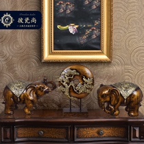European style fortune ornaments a pair of screens three-piece American Chinese home living room club porch big decorations