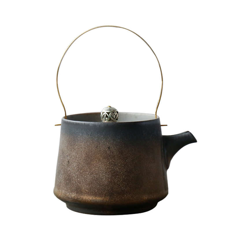 Japanese girder by mud pot of jingdezhen ceramics by hand gold up kung fu tea teapot restoring ancient ways the teapot